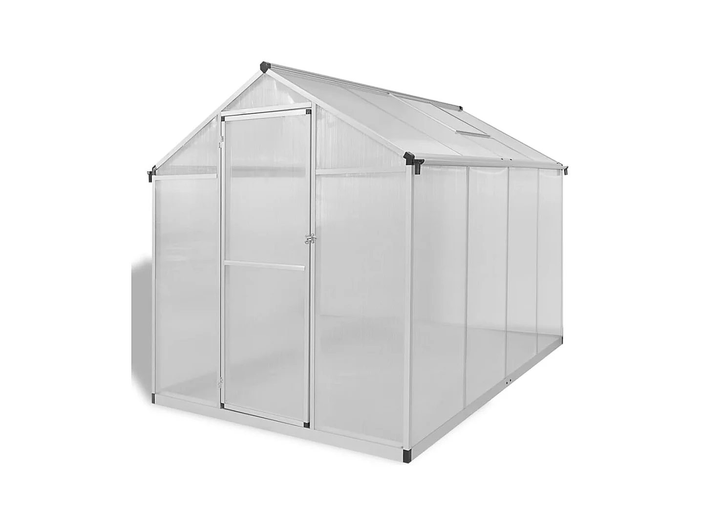 Serra tenda riparo piante fiori ortaggi rinforzata in alluminio con telaio di base 46 m² Trasparente 02_0044660