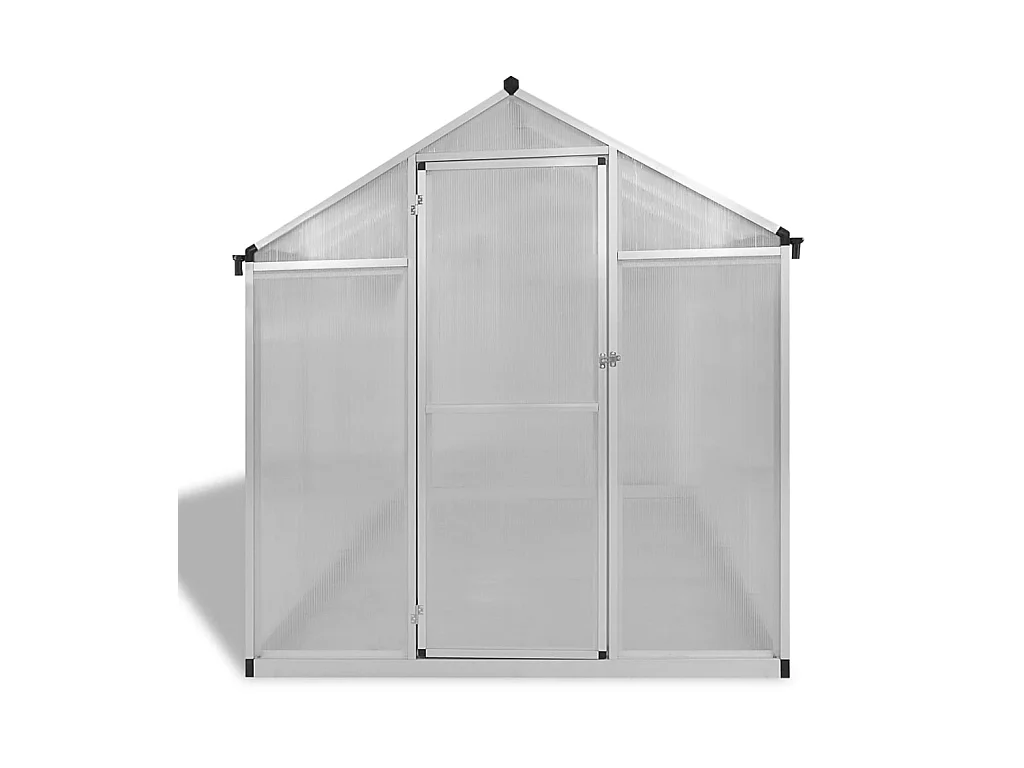 Serra tenda riparo piante fiori ortaggi rinforzata in alluminio con telaio di base 46 m² Trasparente 02_0044660