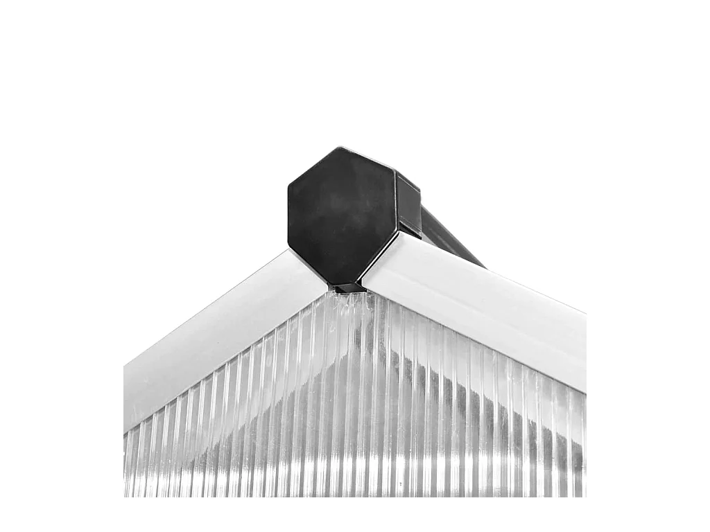 Serra tenda riparo piante fiori ortaggi rinforzata in alluminio con telaio di base 46 m² Trasparente 02_0044660