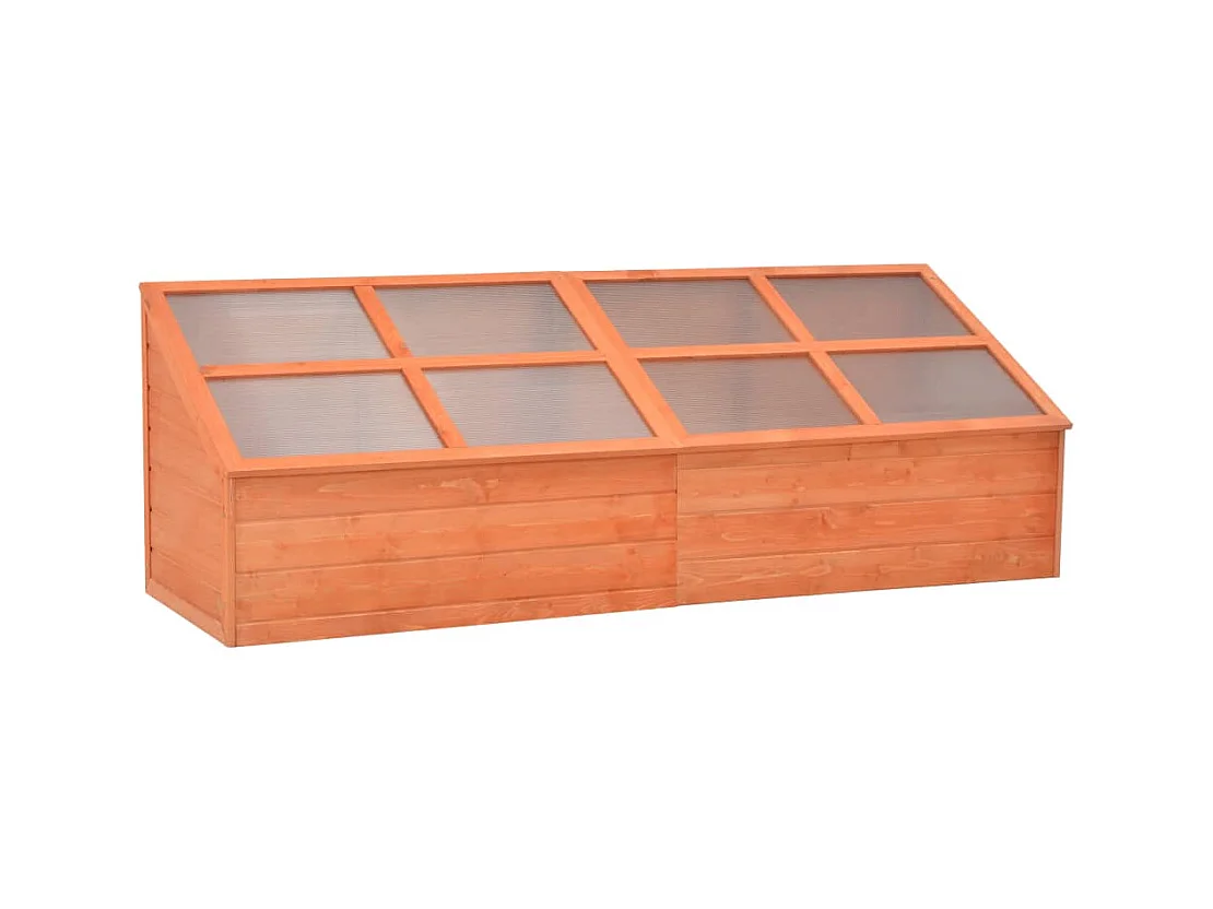 Invernadero de madera para plantas flores y verduras 180 x 57 x 62 cm color marrón 02_0044651