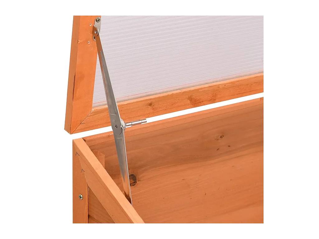 Invernadero de madera para plantas flores y verduras 180 x 57 x 62 cm color marrón 02_0044651