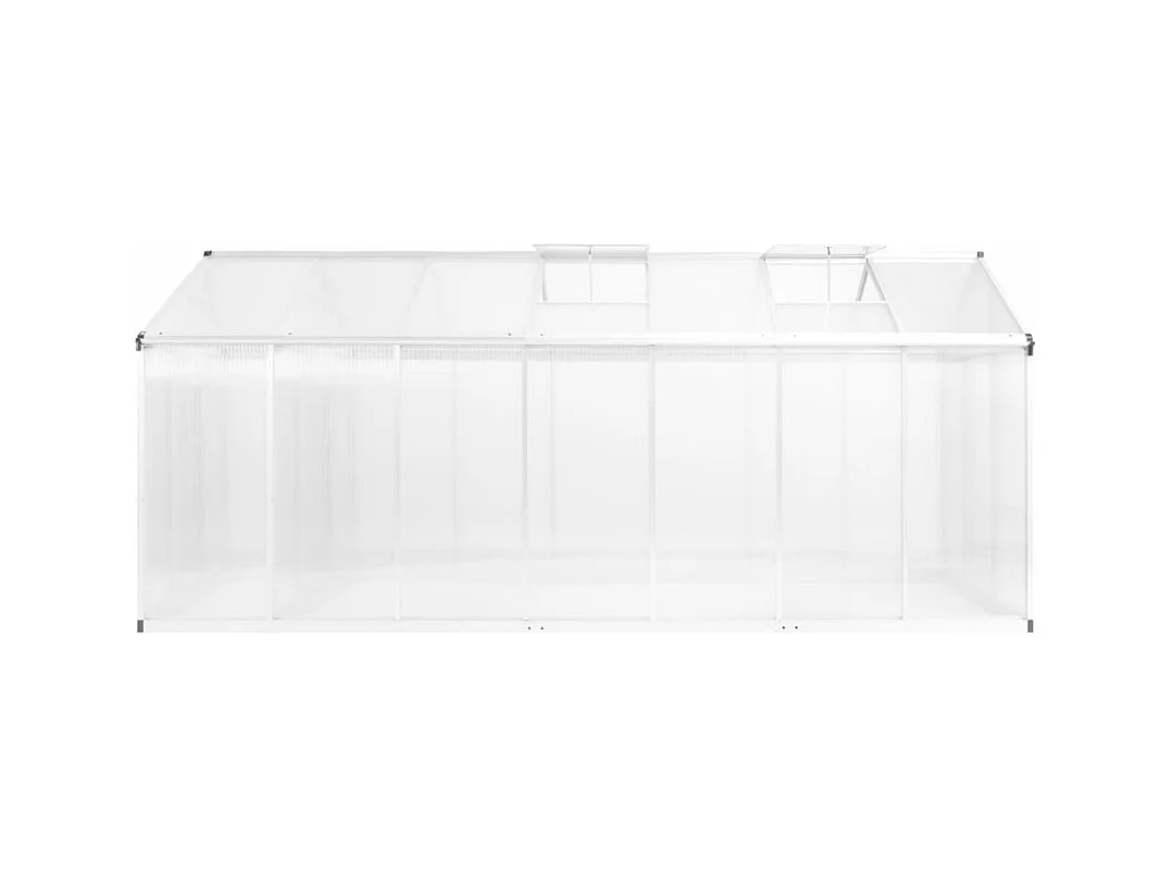 Serra tenda riparo piante fiori ortaggi alluminio 421 x 190 x 195 cm 156 m³ Trasparente 02_0044470