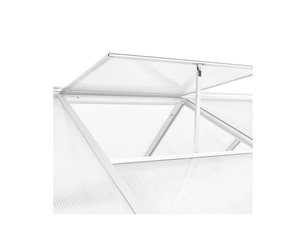 Serra tenda riparo piante fiori ortaggi alluminio 421 x 190 x 195 cm 156 m³ Trasparente 02_0044470