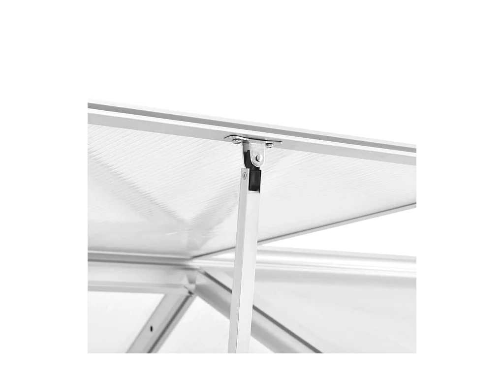 Invernadero de aluminio para plantas flores y verduras 421 x 190 x 195 cm 156 m³ transparente 02_0044470