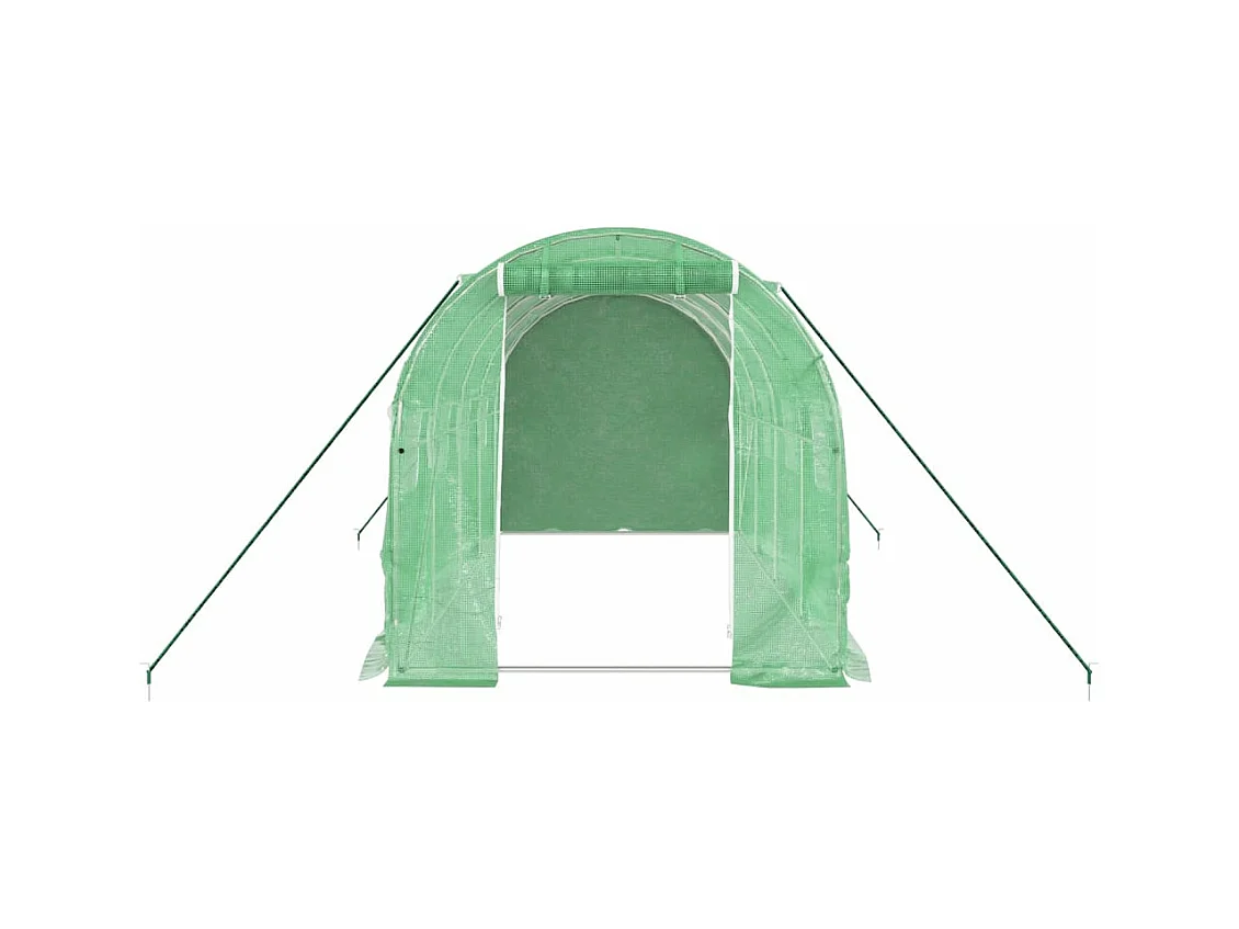 Serra tenda riparo piante fiori ortaggi con struttura in acciaio 8 m² 4 x 2 x 2 m verde 02_0044631