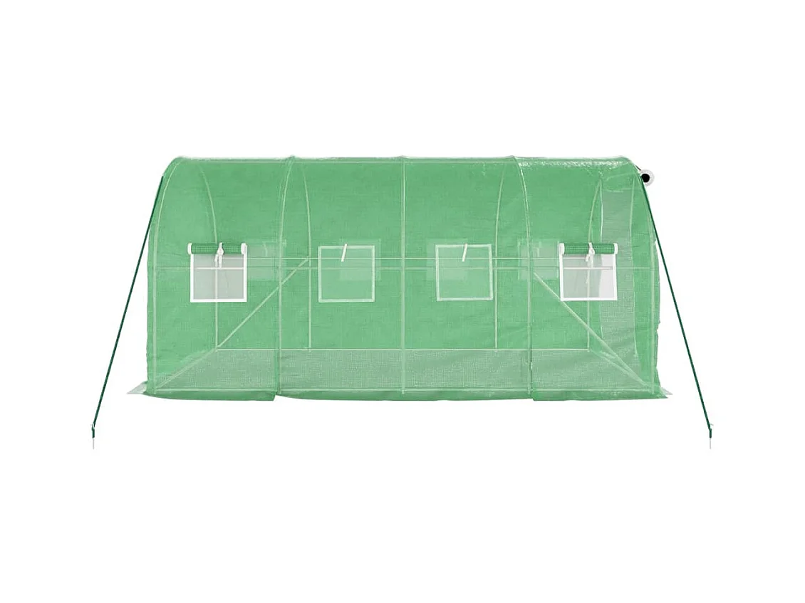 Serra tenda riparo piante fiori ortaggi con struttura in acciaio 8 m² 4 x 2 x 2 m verde 02_0044631