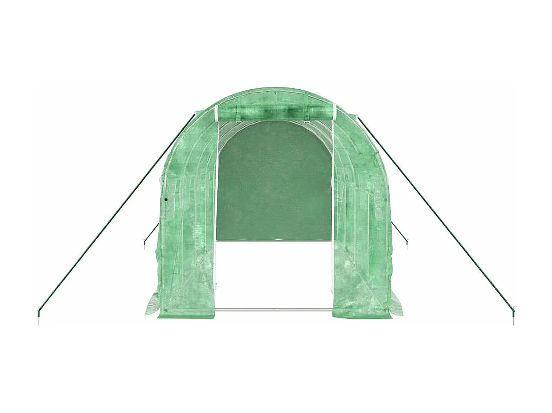 Tenda de estufa abrigo para plantas flores vegetais com estrutura de aço 8 m² 4 x 2 x 2 m verde 02_0044631