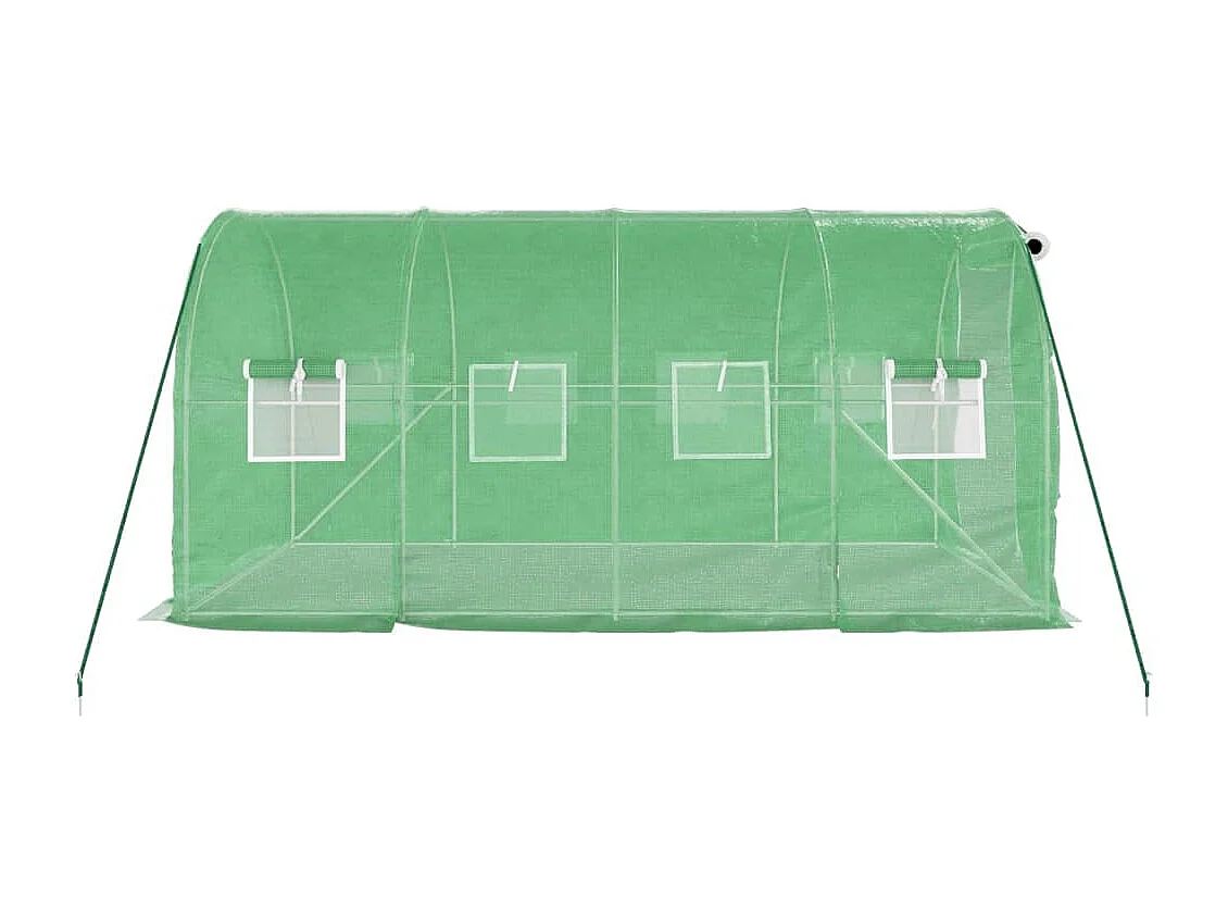 Tenda de estufa abrigo para plantas flores vegetais com estrutura de aço 8 m² 4 x 2 x 2 m verde 02_0044631