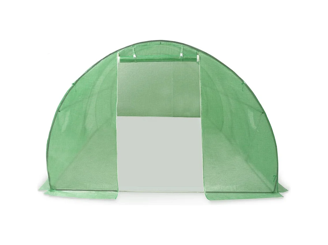 Serra tenda riparo piante fiori ortaggi 18 m² 600 x 300 x 200 cm verde 02_0044442