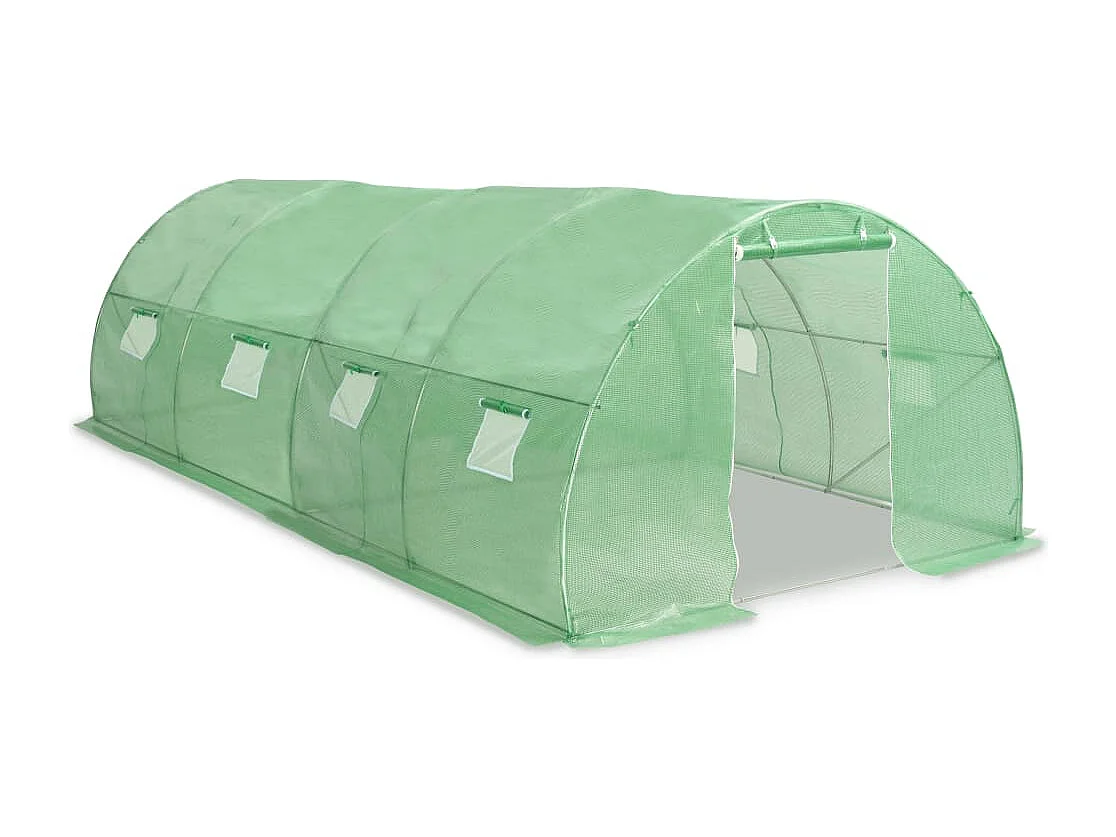 Invernadero de carpa para plantas flores y verduras 18 m² 600 x 300 x 200 cm verde 02_0044442