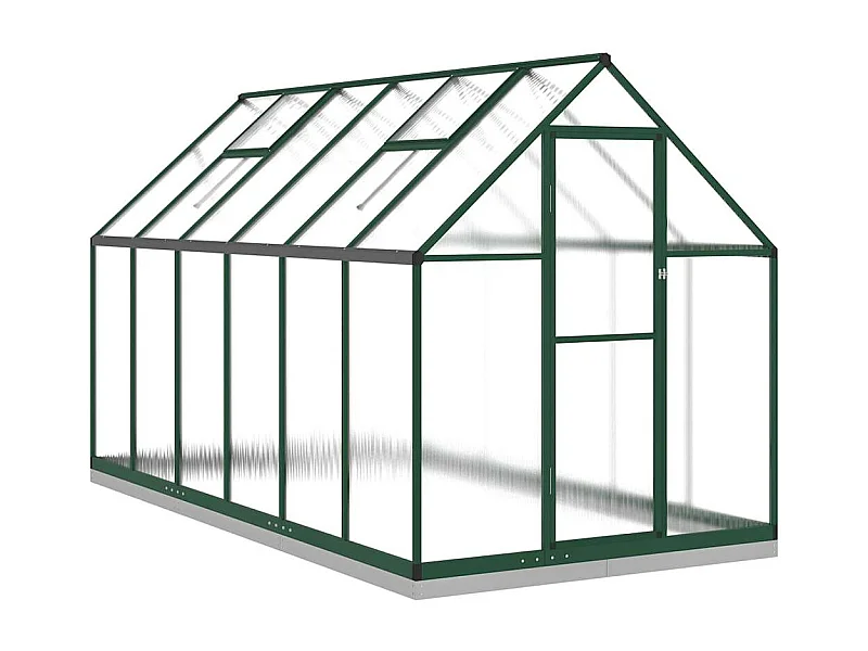 Invernadero de carpa para plantas flores y verduras con estructura de aluminio verde 334 x 169 x 202 cm 02_0044504