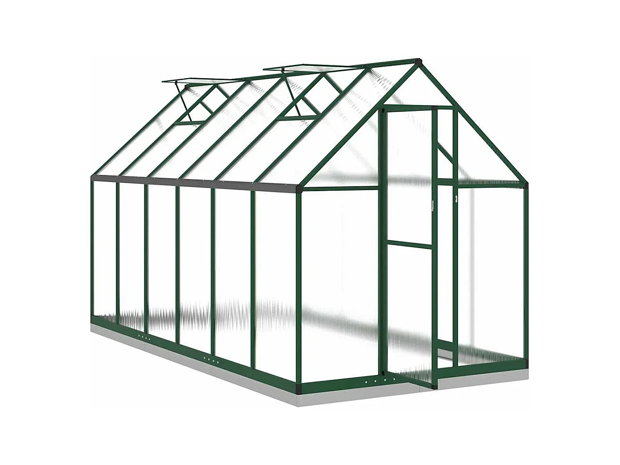 Invernadero de carpa para plantas flores y verduras con estructura de aluminio verde 334 x 169 x 202 cm 02_0044504