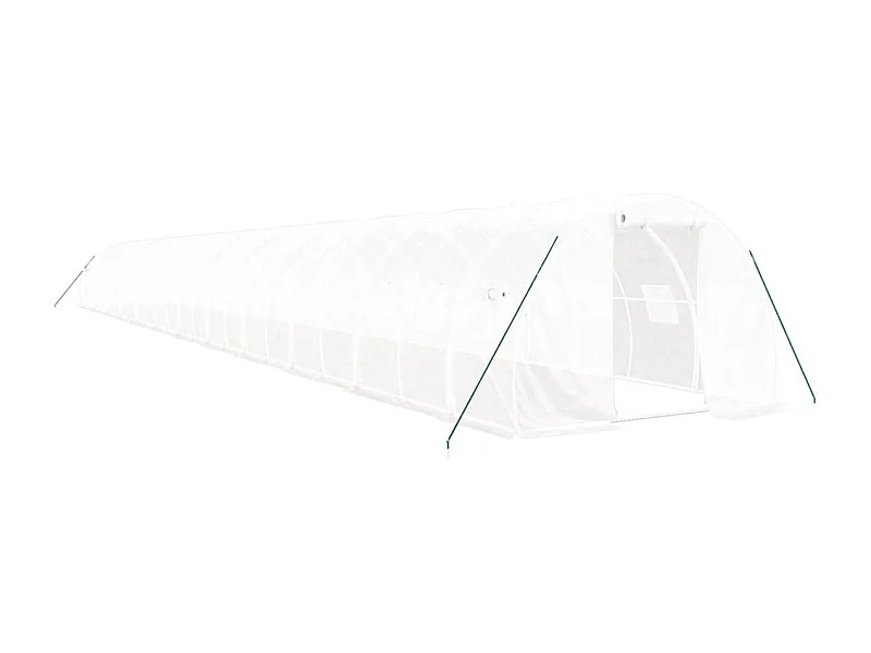 Serra tenda riparo piante fiori ortaggi con struttura in acciaio 72 m² 24 x 3 x 2 m bianco 02_0044627