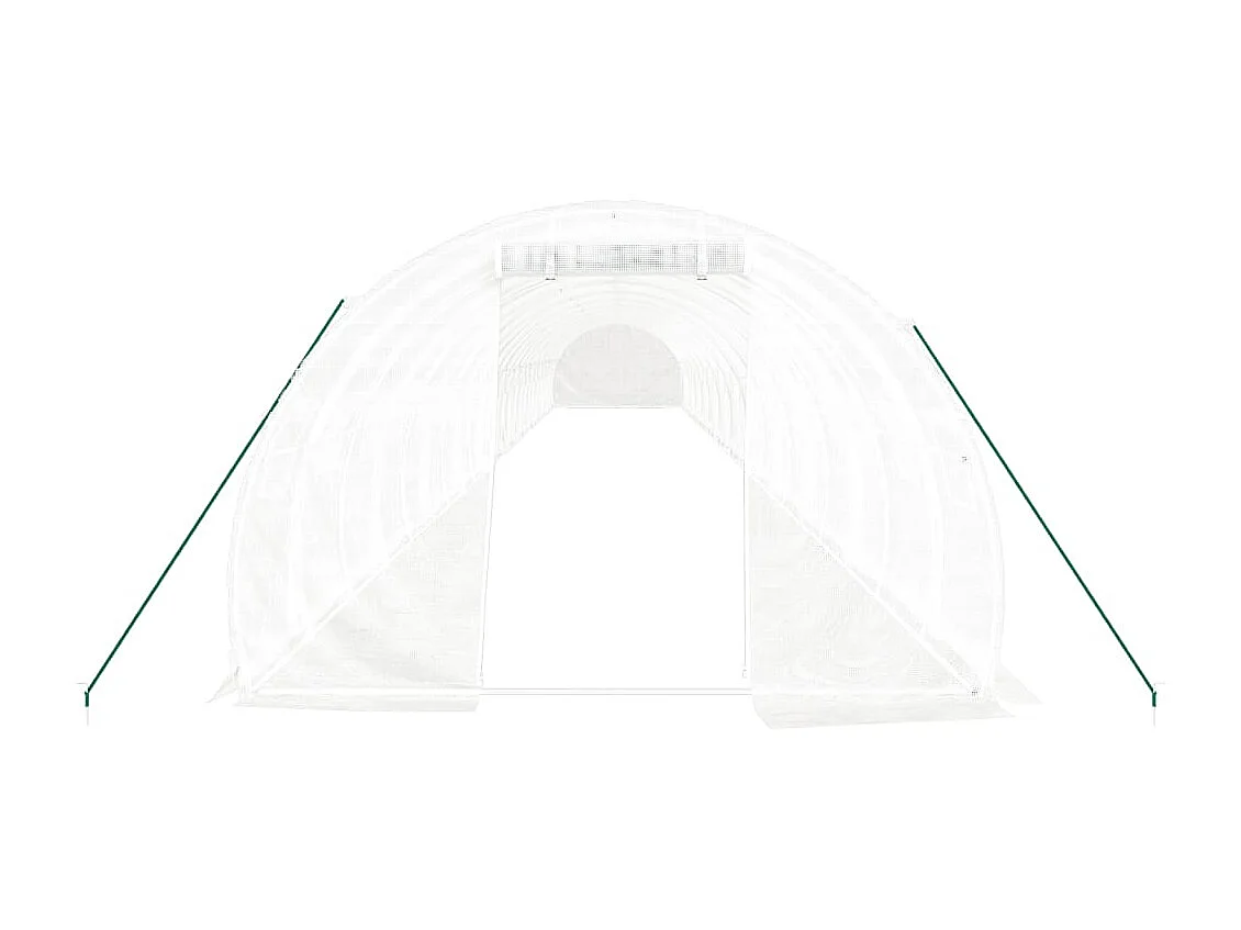 Serra tenda riparo piante fiori ortaggi con struttura in acciaio 72 m² 24 x 3 x 2 m bianco 02_0044627