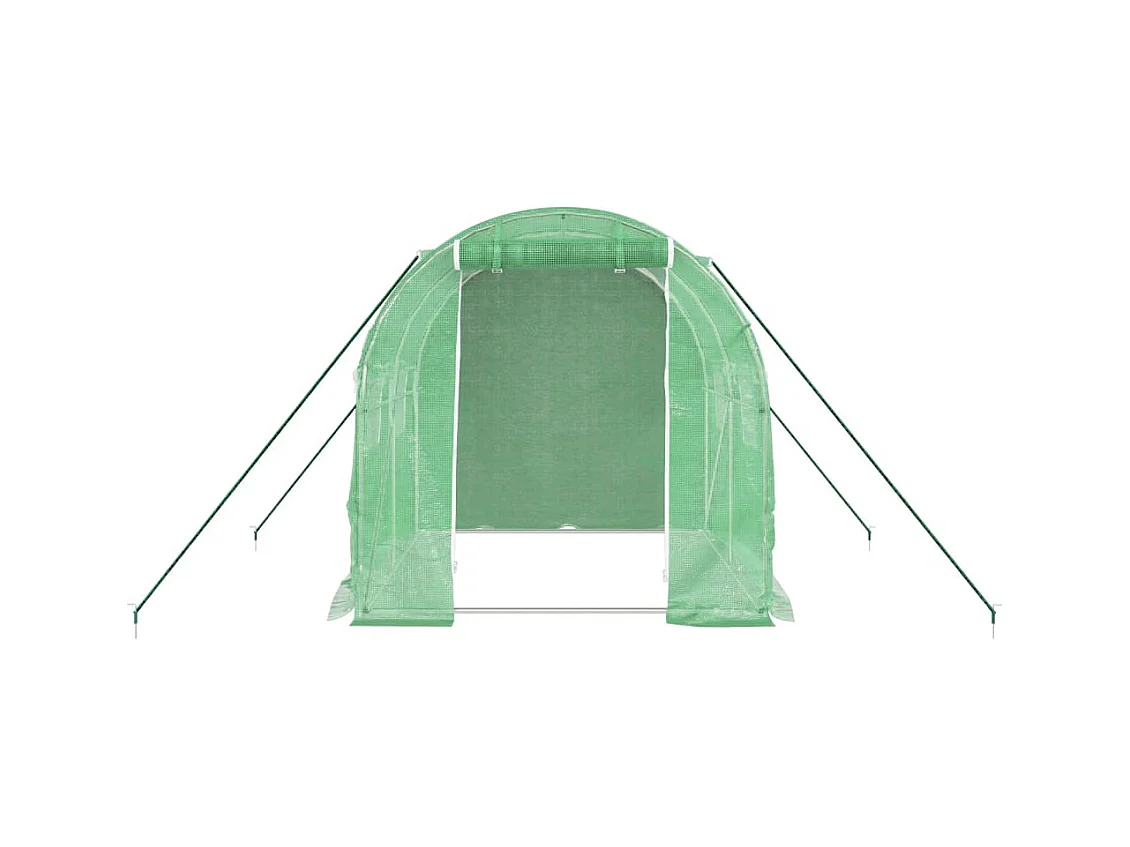Serra tenda riparo piante fiori ortaggi con struttura in acciaio 4 m² 2 x 2 x 2 m verde 02_0044584