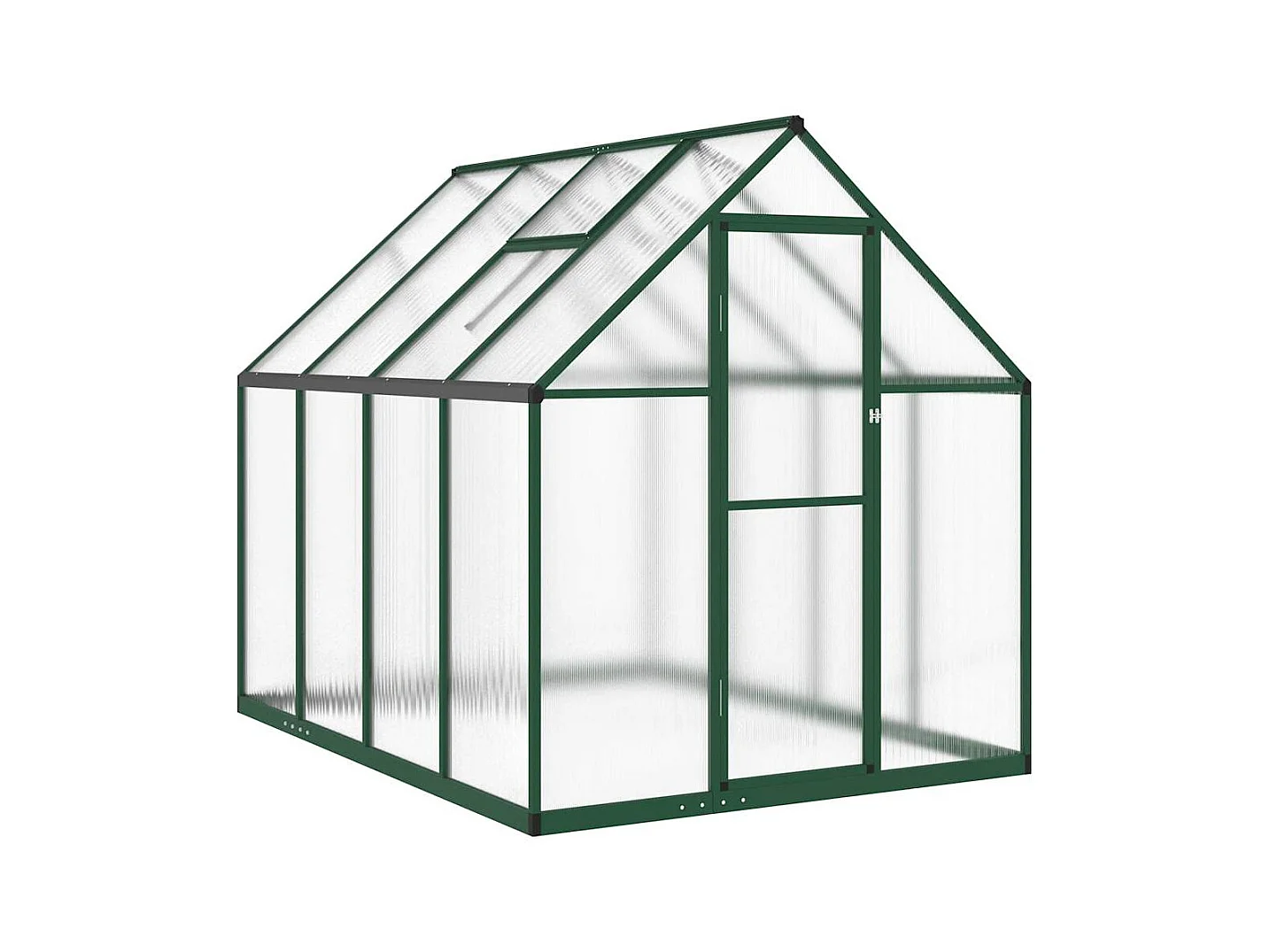 Serra tenda riparo piante fiori ortaggi con telaio di base 224 x 169 x 195 cm alluminio verde 02_0044497