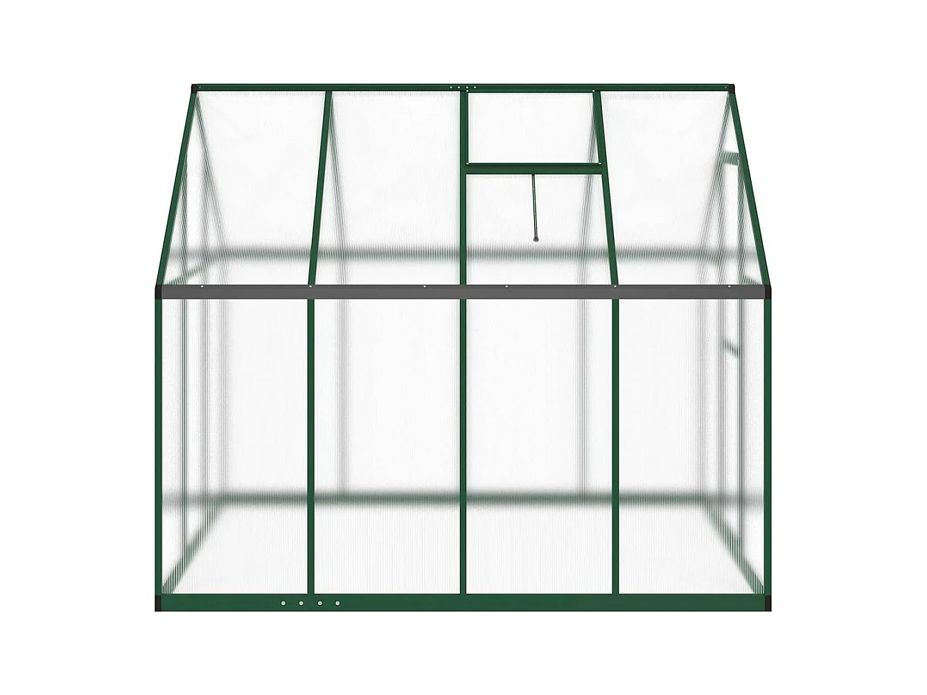 Serra tenda riparo piante fiori ortaggi con telaio di base 224 x 169 x 195 cm alluminio verde 02_0044497