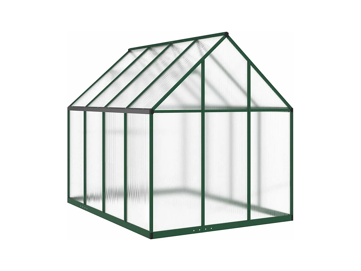 Serra tenda riparo piante fiori ortaggi con telaio di base 224 x 169 x 195 cm alluminio verde 02_0044497