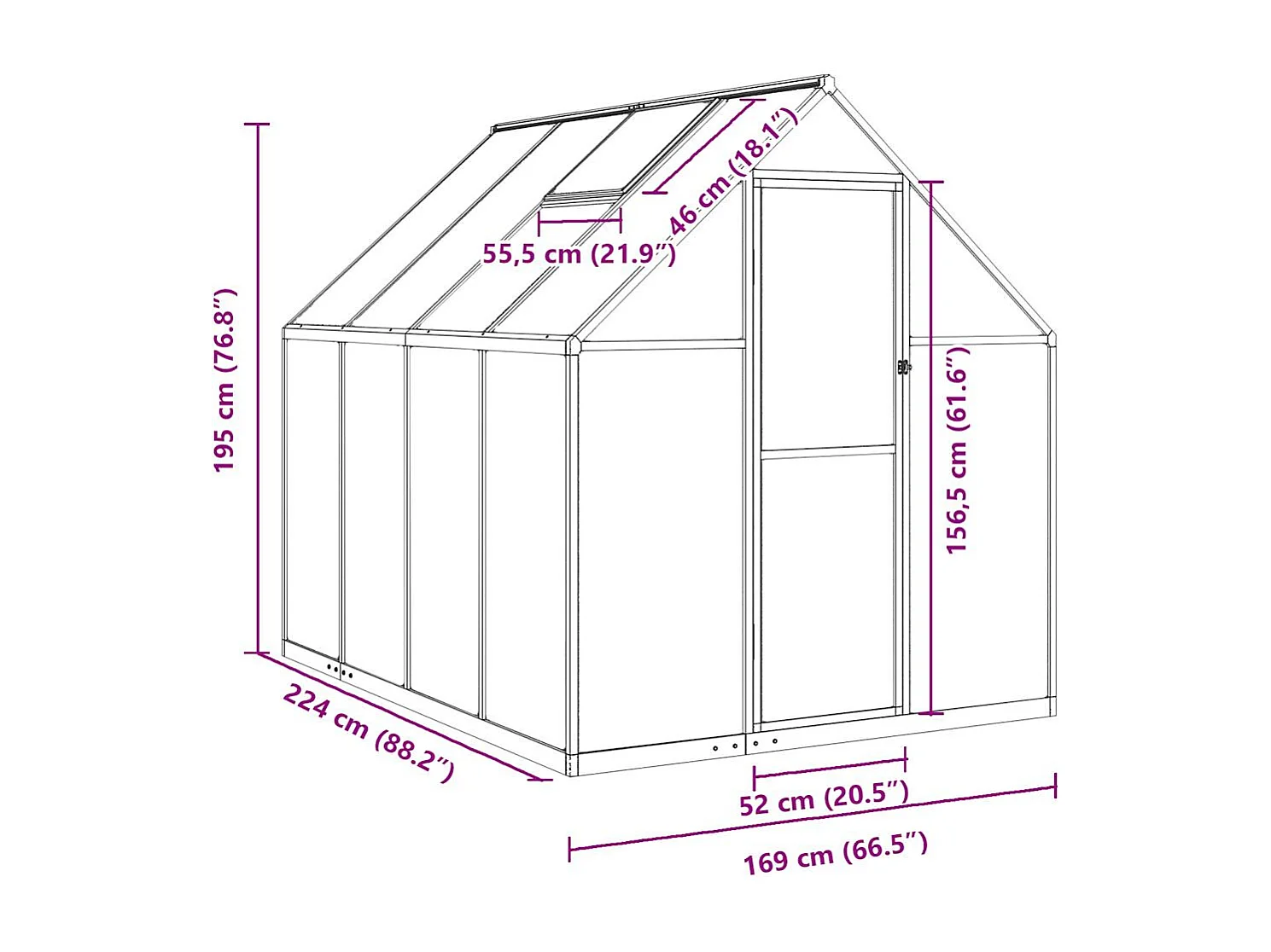 Serre tente abri plante aluminium 224 x 169 x 195 cm 02_0044497