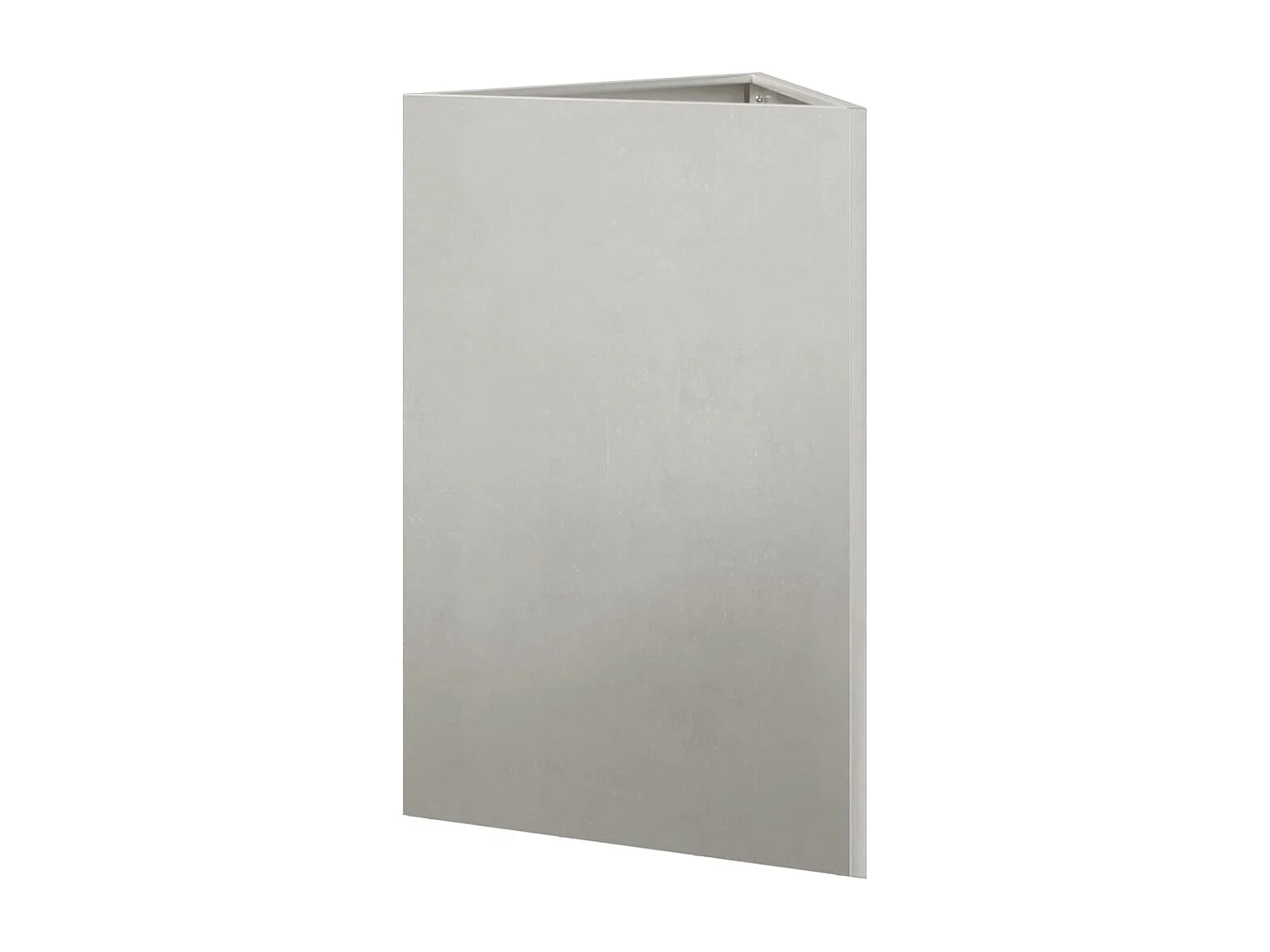 Vaso per fioriera aiuola rialzata piante fiori giardino terrazze set da 2 triangolari 50 x 43 x 75 cm acciaio inox argento 02_0039109