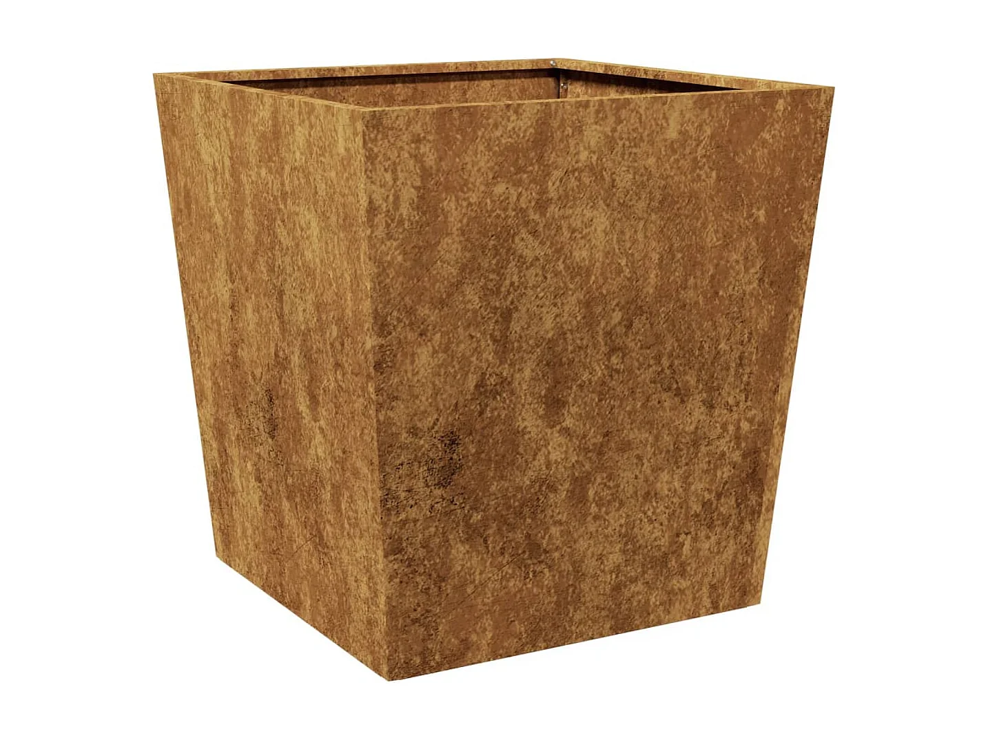 Portavaso per fioriera aiuola rialzata piante fiori terrazzo giardino 50 x 50 x 50 cm acciaio corten Marrone 02_0037658