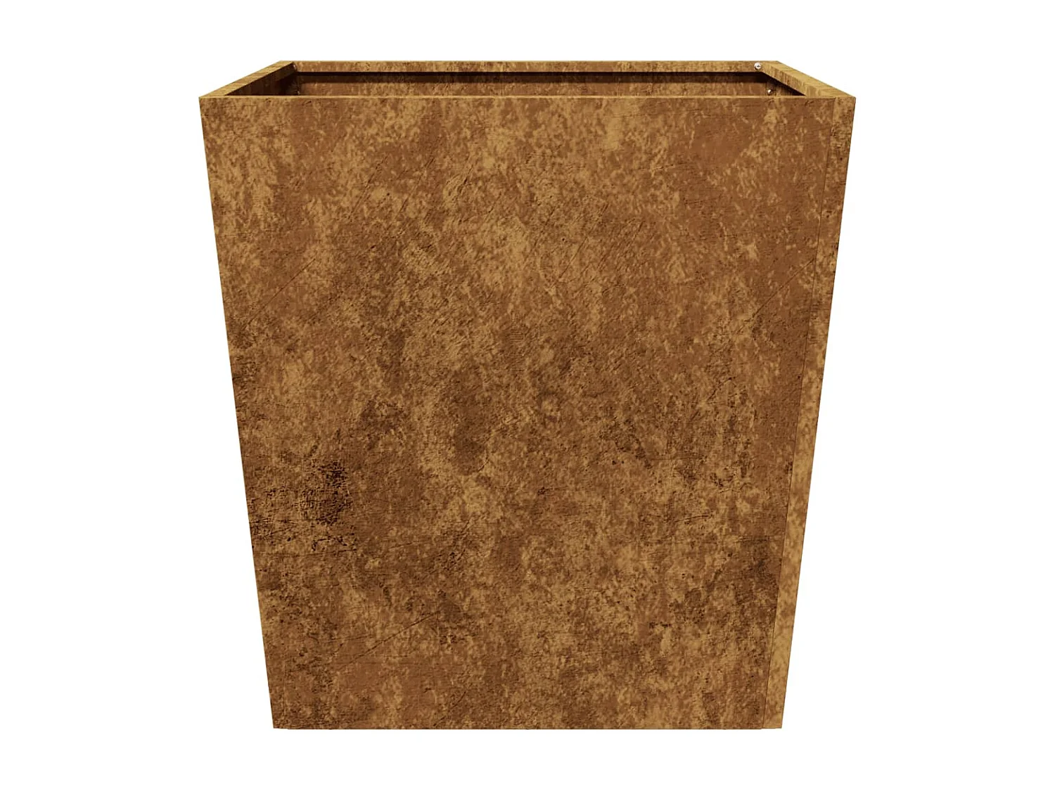 Portavaso per fioriera aiuola rialzata piante fiori terrazzo giardino 50 x 50 x 50 cm acciaio corten Marrone 02_0037658
