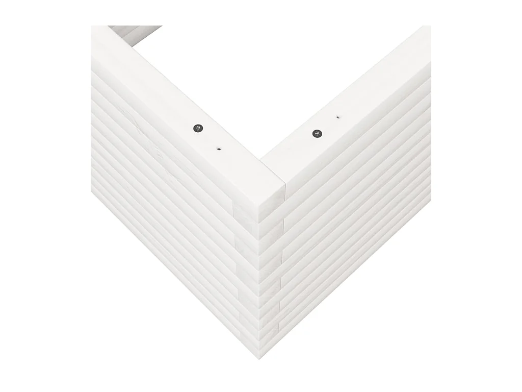 Jardinière bac lit surélevé bois blanche 110 x 60 x 45.5 cm 02_0037370