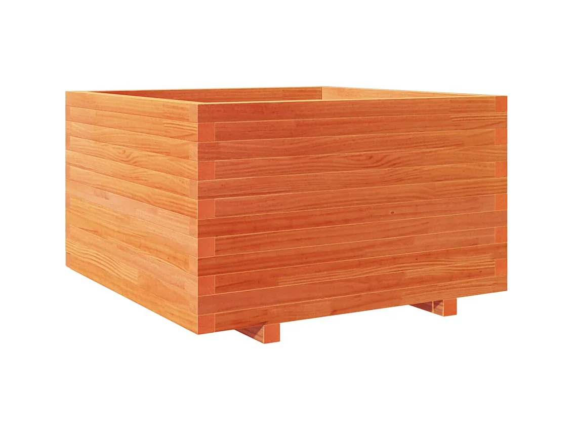 Vassoio per fioriera aiuola rialzata piante fiori terrazza giardino cera 80 x 80 x 49,5 cm legno di pino massiccio marrone 02_0038503