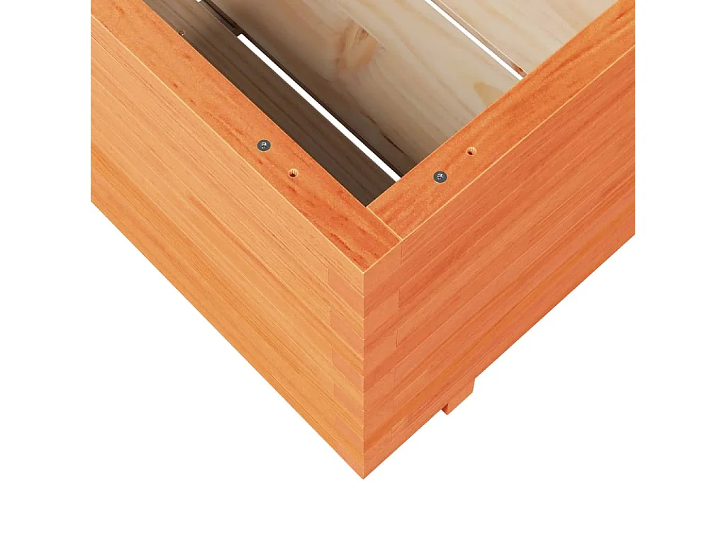 Vassoio per fioriera aiuola rialzata piante fiori terrazza giardino cera 80 x 80 x 49,5 cm legno di pino massiccio marrone 02_0038503