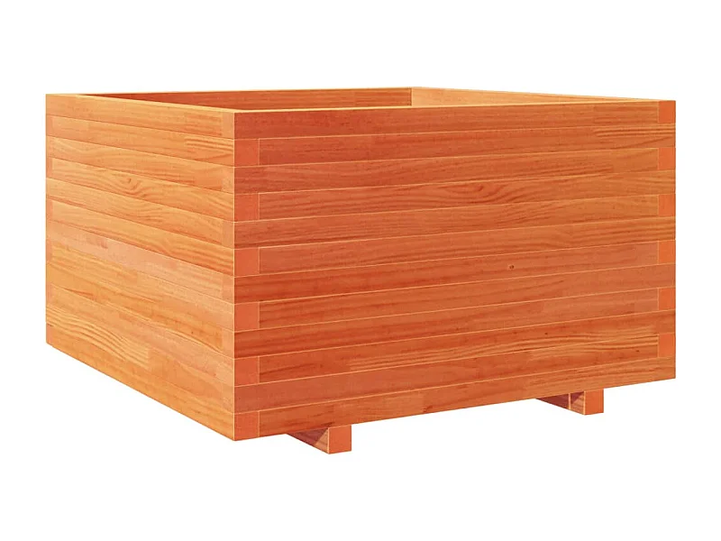 Vassoio per fioriera aiuola rialzata piante fiori terrazza giardino cera 80 x 80 x 49,5 cm legno di pino massiccio marrone 02_0038503