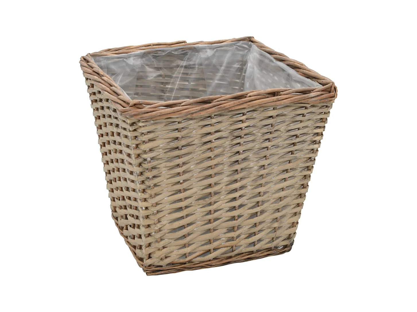 Macetero arriate elevado plantas flores jardín 3 piezas mimbre con forro de PE 02_0001330