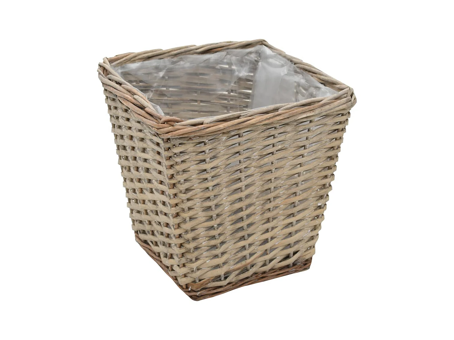 Macetero arriate elevado plantas flores jardín 3 piezas mimbre con forro de PE 02_0001330