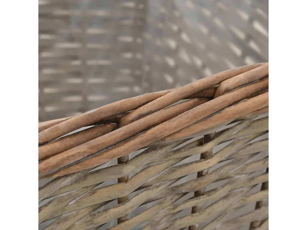 Fioriera aiuola rialzata piante fiori giardino 3 pezzi in vimini con rivestimento in PE 02_0001330