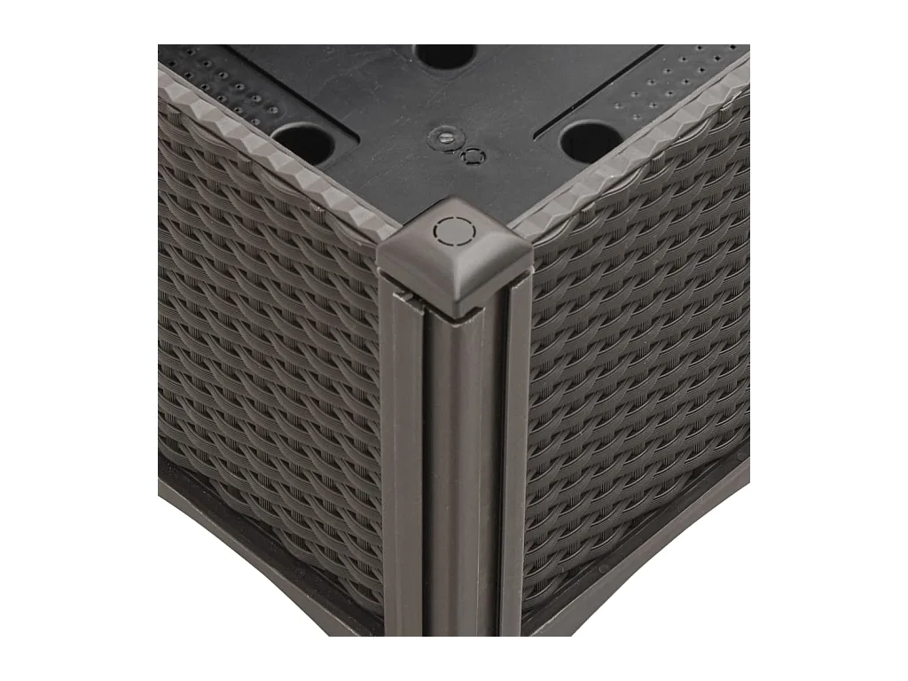 Bandeja para plantas canteiro elevado flores terraço jardim com treliça 120 x 40 x 142 cm PP marrom 02_0038240