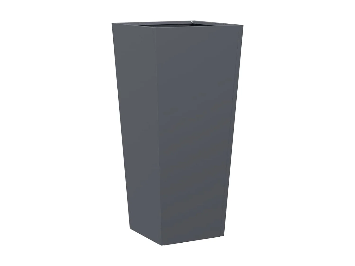 Bandeja para plantar plantas com canteiro elevado, flores, terraços de jardim, conjunto de 2 35 x 35 x 75 cm aço antracite 02_0038939