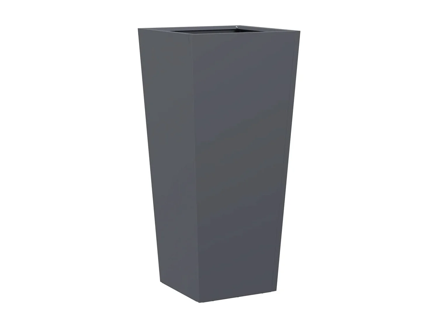 Bandeja para plantar plantas com canteiro elevado, flores, terraços de jardim, conjunto de 2 35 x 35 x 75 cm aço antracite 02_0038939