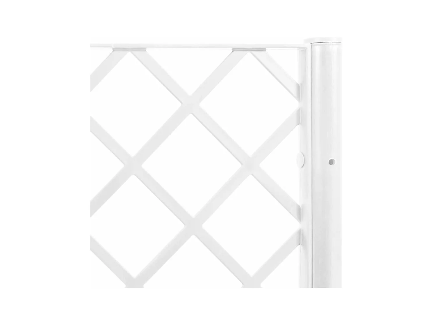 Fioriera aiuola rialzata vassoio piante fiori terrazza giardino con traliccio 160 x 120 x 142 cm PP bianco 02_0038250