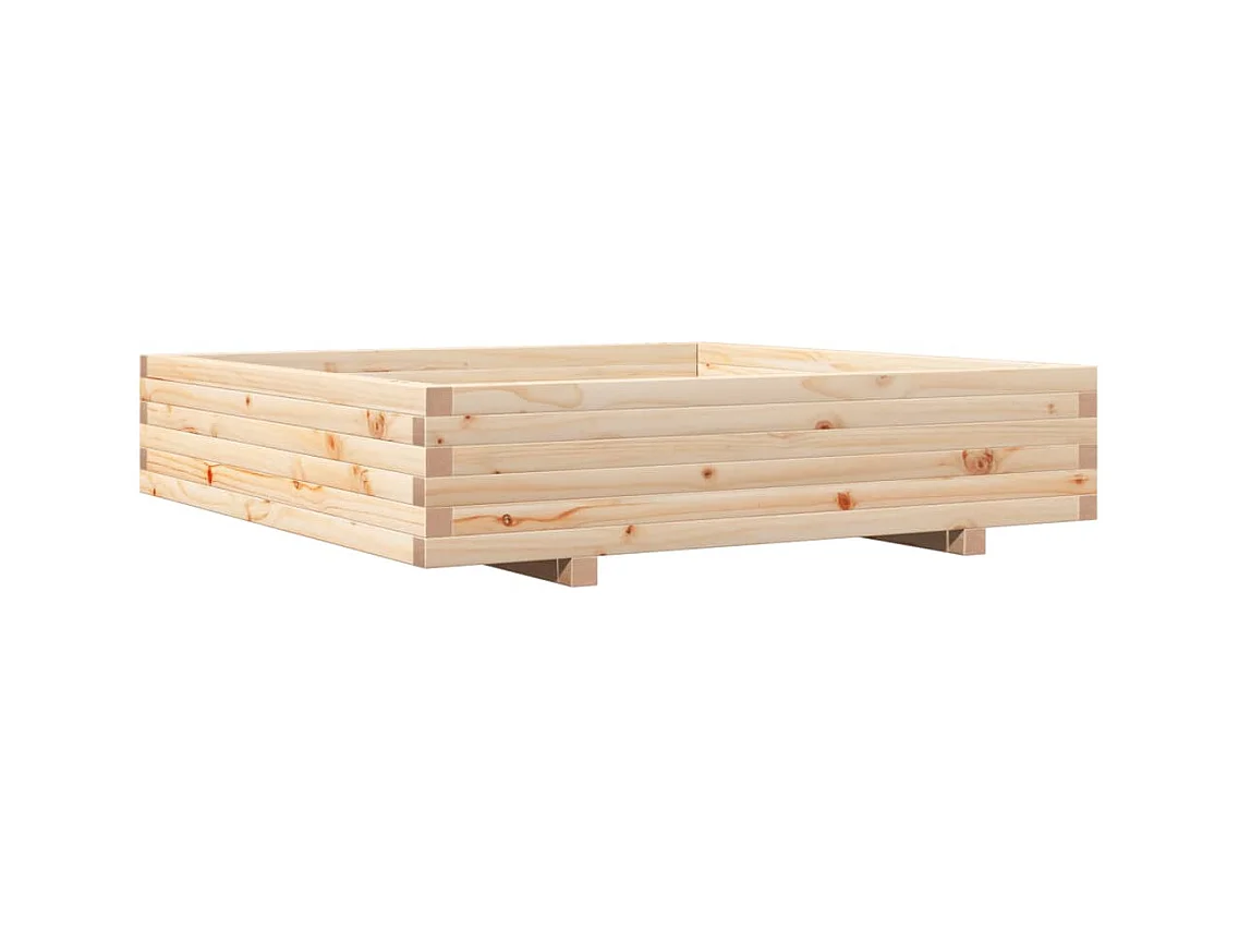 Jardinière bac lit surélevé bois marron 110 x 110 x 45438 cm 02_0037302