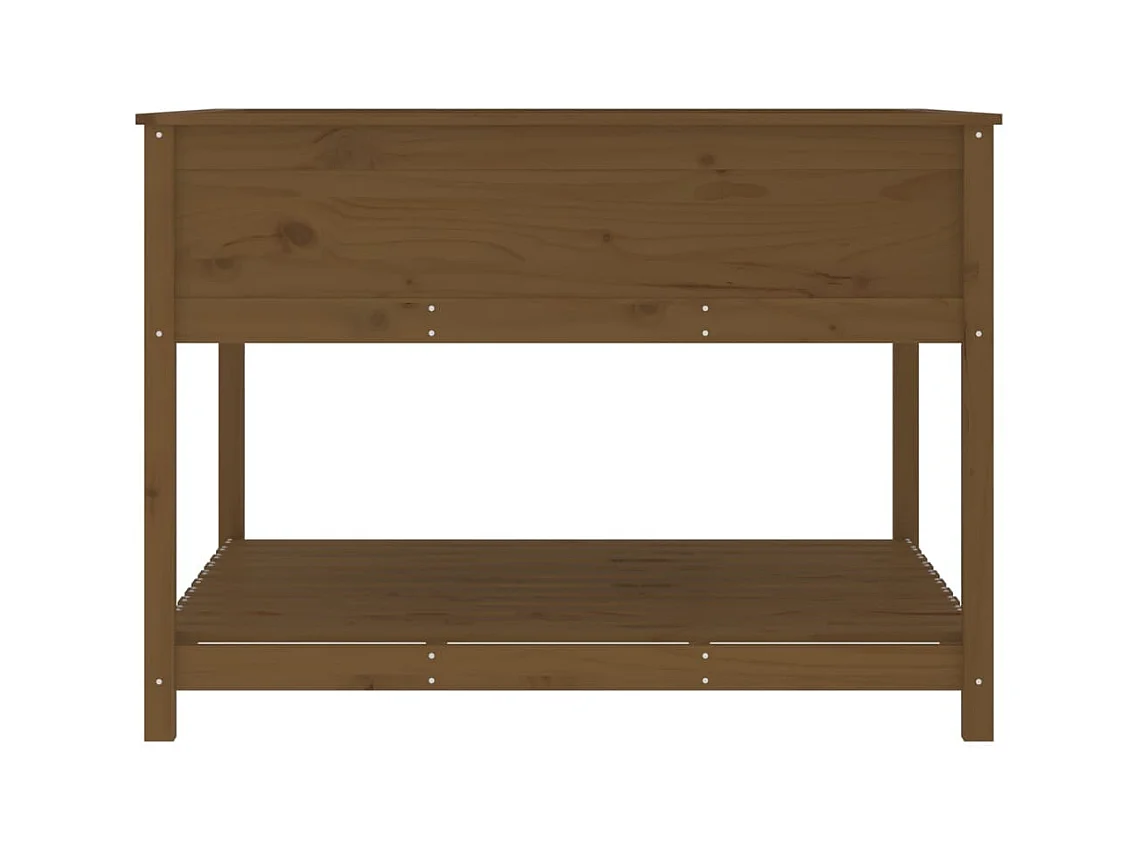 Jardinière bac lit surélevé bois marron 111.5 x 111.5 x 81 cm 02_0038612