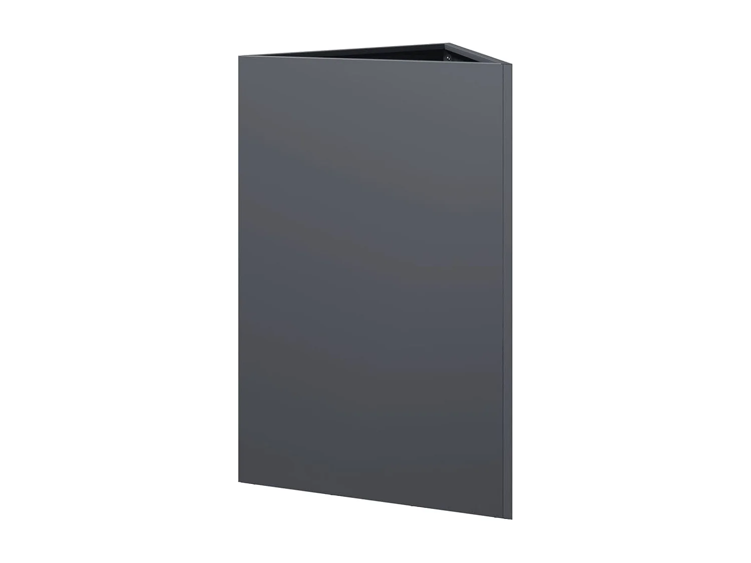 Vaso per fioriera aiuola rialzata piante fiori terrazza triangolare giardino 50 x 43 x 75 cm acciaio antracite 02_0038814