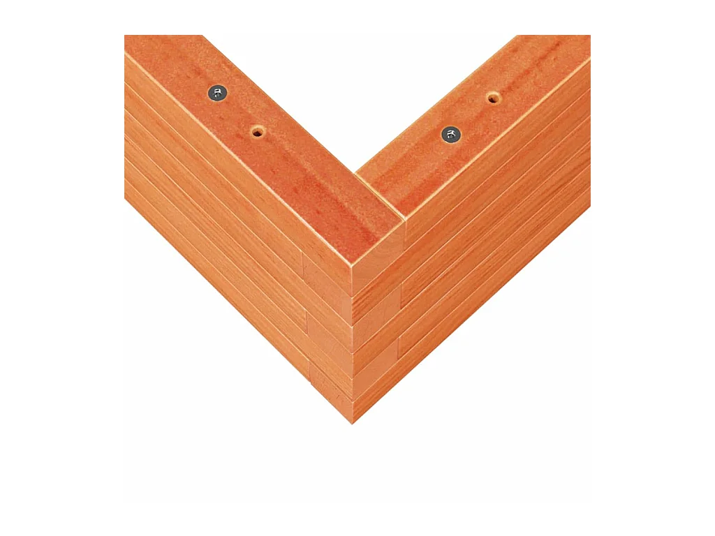 Vassoio per fioriera aiuola rialzata piante fiori terrazzo giardino cera 50 x 50 x 23 cm legno massello di pino marrone 02_0038457