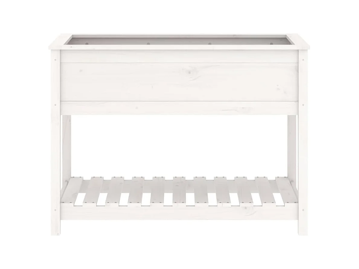 Jardinière bac lit surélevé bois blanche 111.5 x 54 x 81 cm 02_0038386
