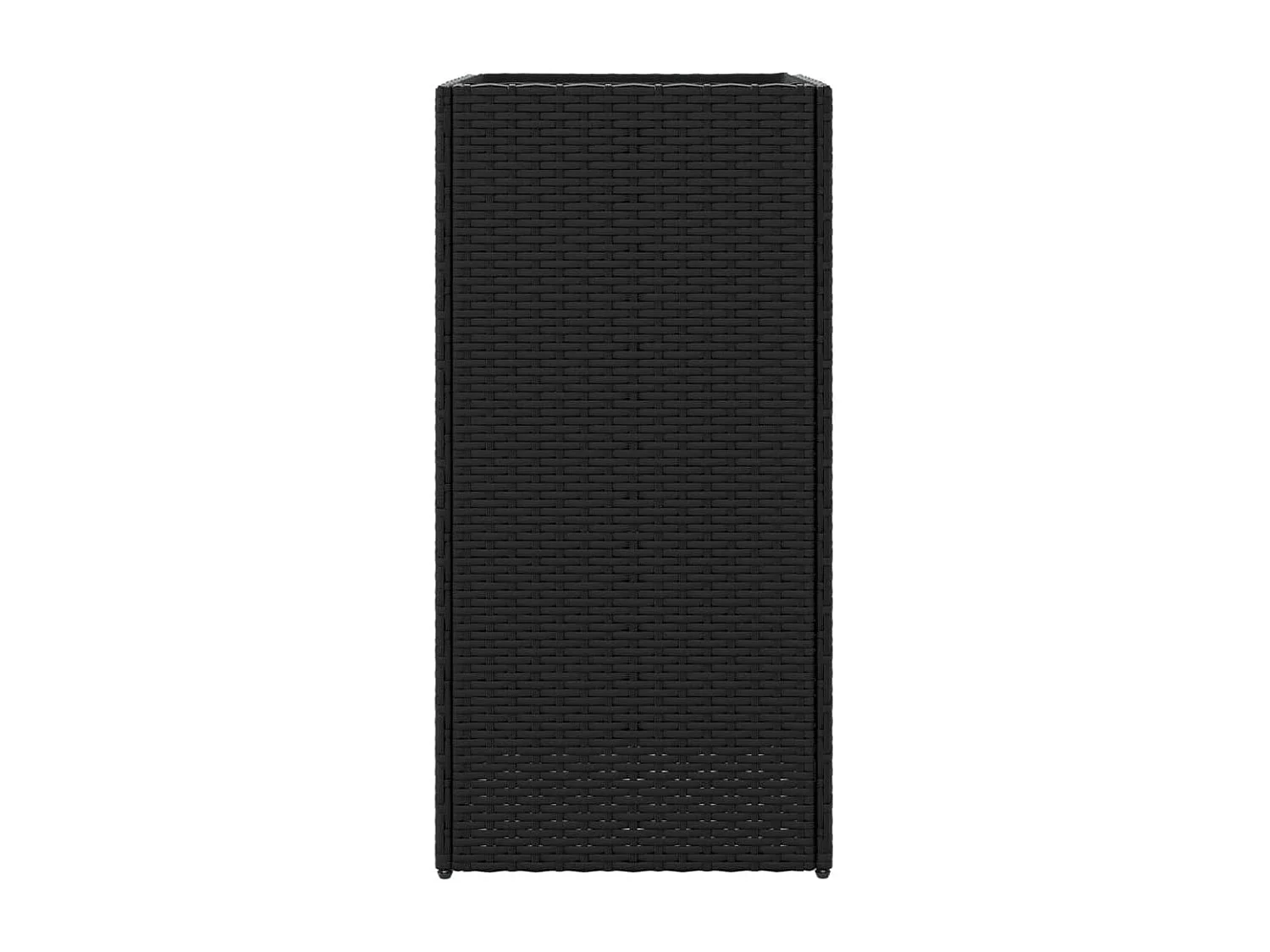 Conjunto de 2 vasos para canteiros elevados flores e terraços de jardim 40 x 40 x 80 cm resina preta trançada 02_0038968