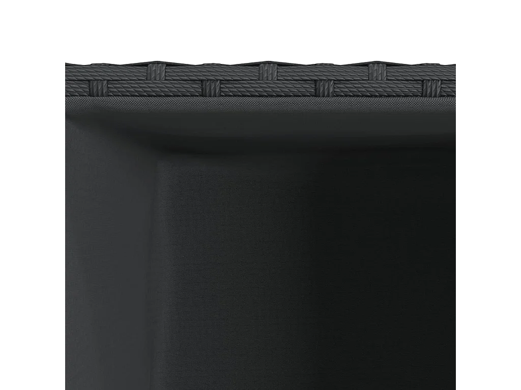 Conjunto de 2 vasos para canteiros elevados flores e terraços de jardim 40 x 40 x 80 cm resina preta trançada 02_0038968