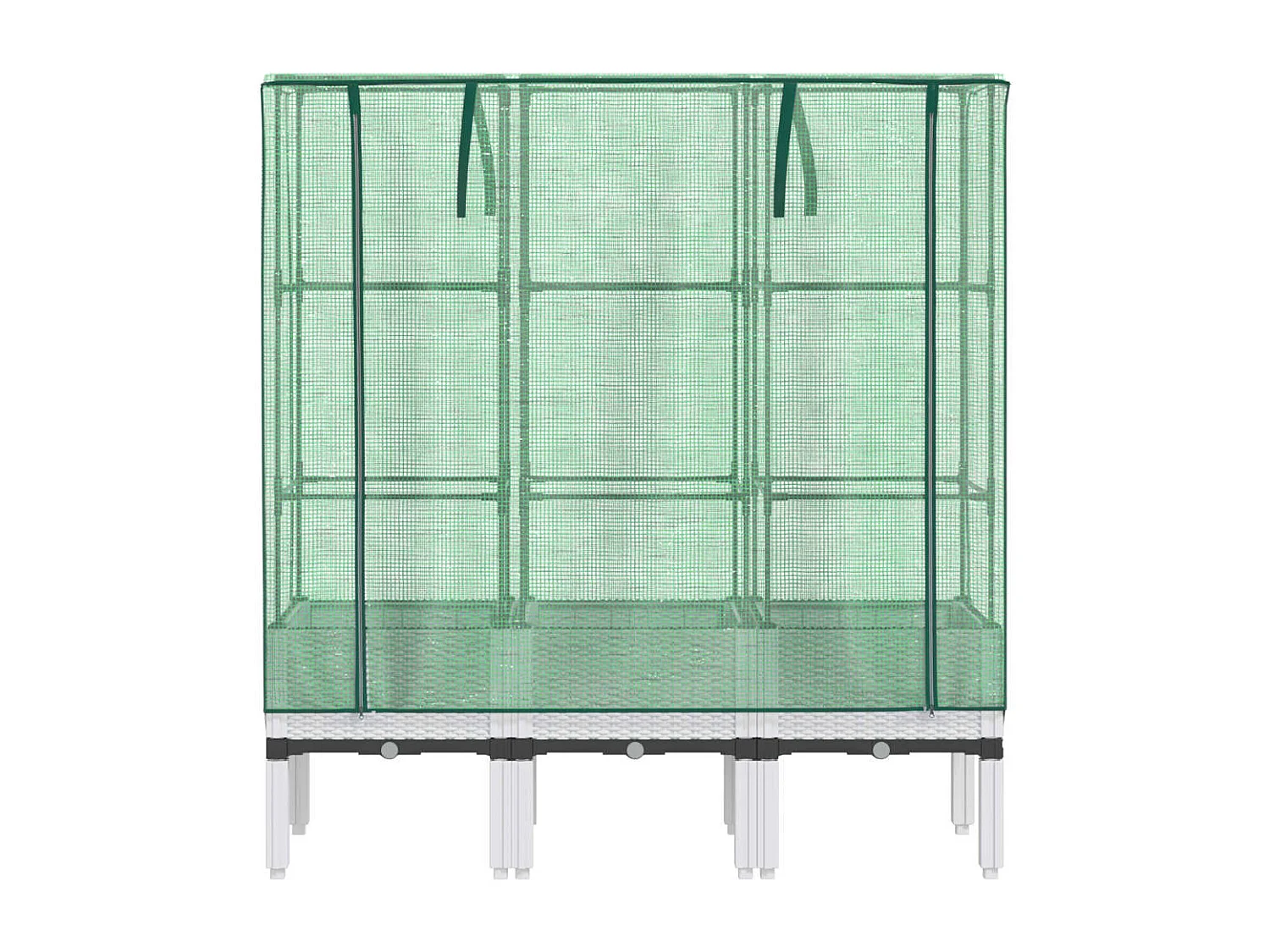 Jardinière bac lit surélevé blanche 120 x 40 x 140 cm 02_0038746