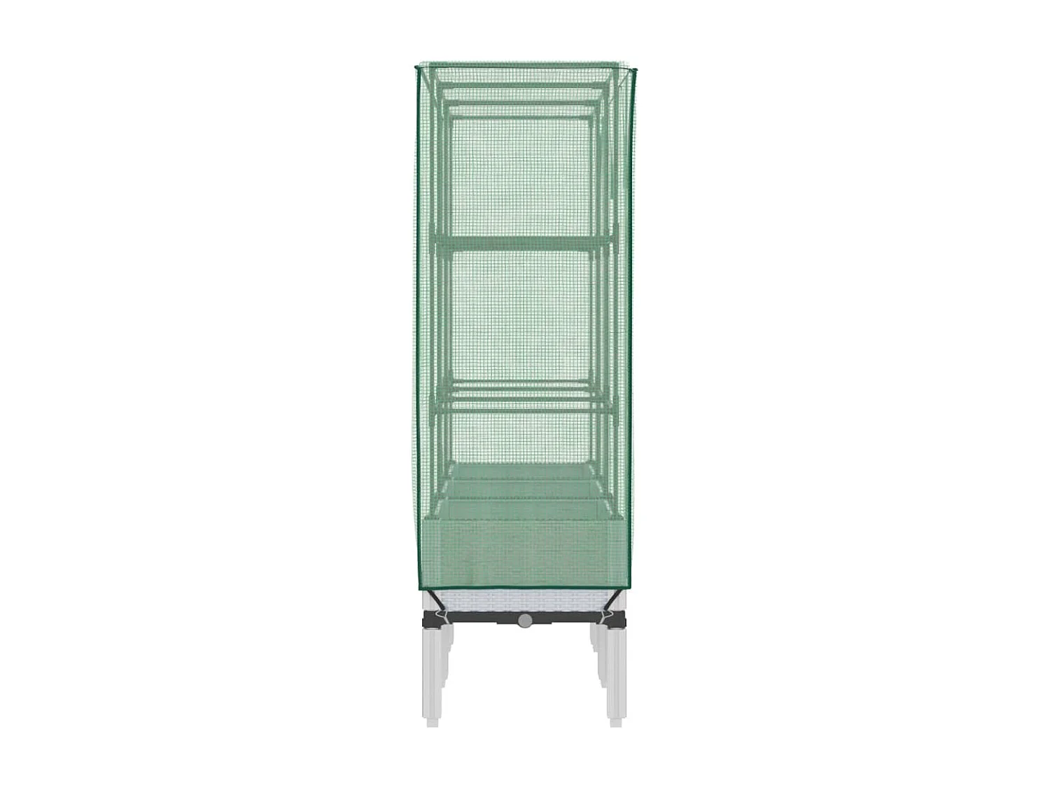 Jardinière bac lit surélevé blanche 120 x 40 x 140 cm 02_0038746