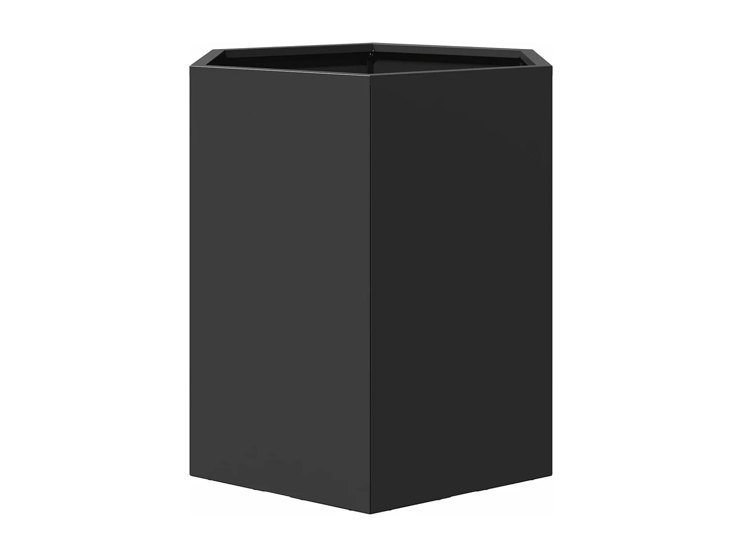 Macetero arriate elevado plantas flores jardín terrazas juego de 2 hexágono 46 x 40 x 45 cm acero negro 02_0039074