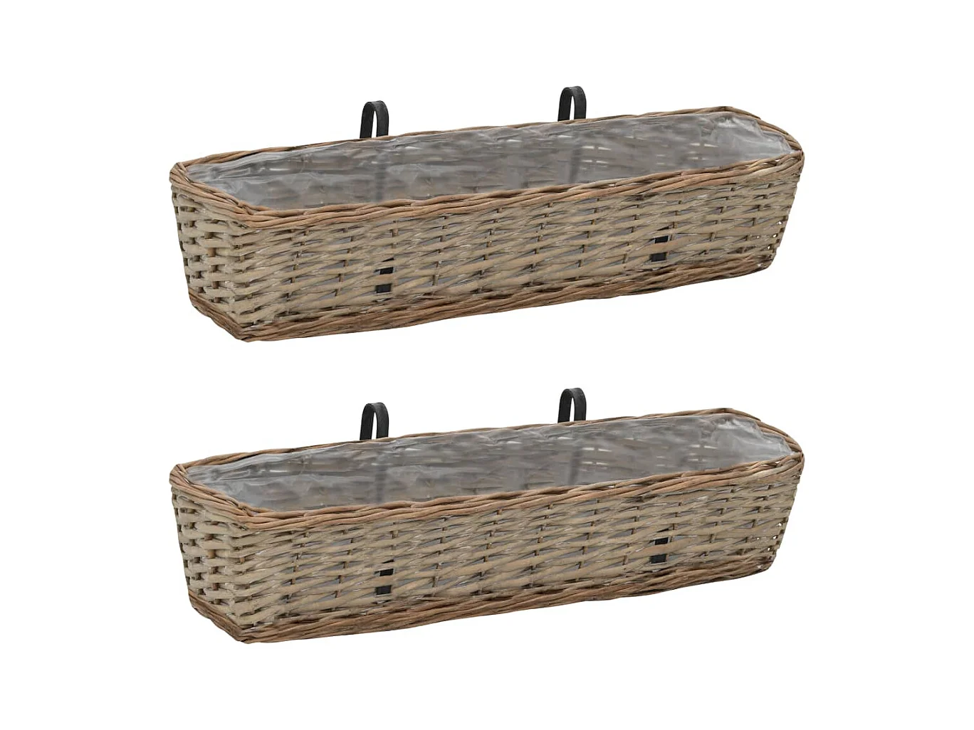 Lot de 2 jardinières marron 80 x 20 x 15 cm 02_0000886