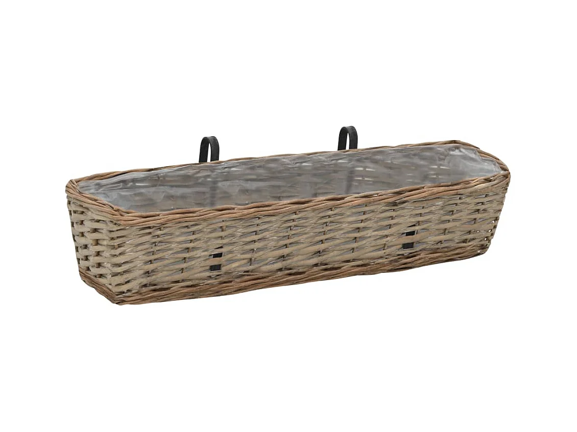 Lot de 2 jardinières marron 80 x 20 x 15 cm 02_0000886