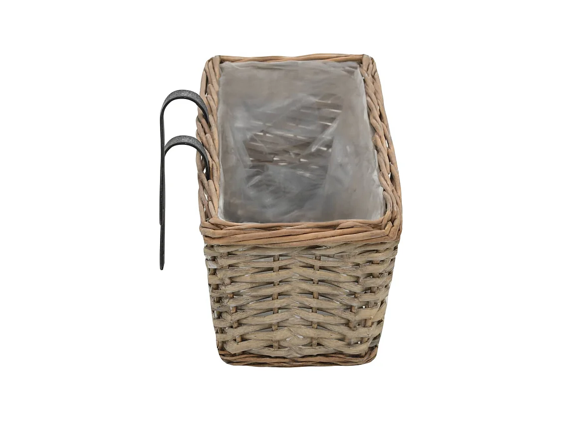 Lot de 2 jardinières marron 80 x 20 x 15 cm 02_0000886